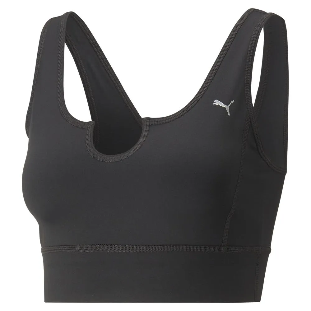 Puma Forever Luxe V Neck Powermesh Sports Bra Womens Yellow Casual 52313338 歷史價格詳細信息