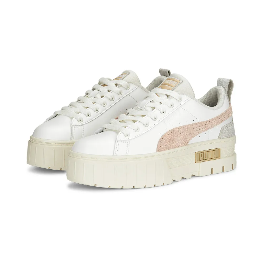 Puma 休閒鞋 Mayze Thrifted Wns 米白 粉紅 奶油底 厚底增高 女鞋 【ACS】 38986102 歷史價格詳細信息