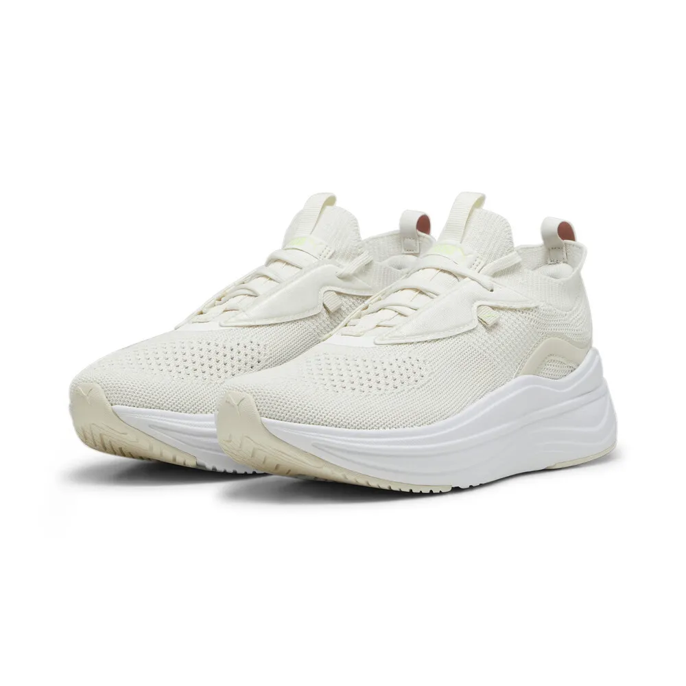 Puma 慢跑鞋 Softride Stakd Wns 米白 白 針織襪套 厚底 女鞋 路跑【ACS】 37882704 歷史價格詳細信息