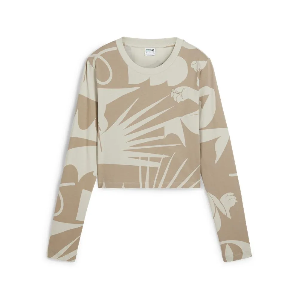 【PUMA】流行系列Artisanal圖樣短袖T恤(N) 短袖上衣 男女款 黃色-62996521 歷史價格詳細信息