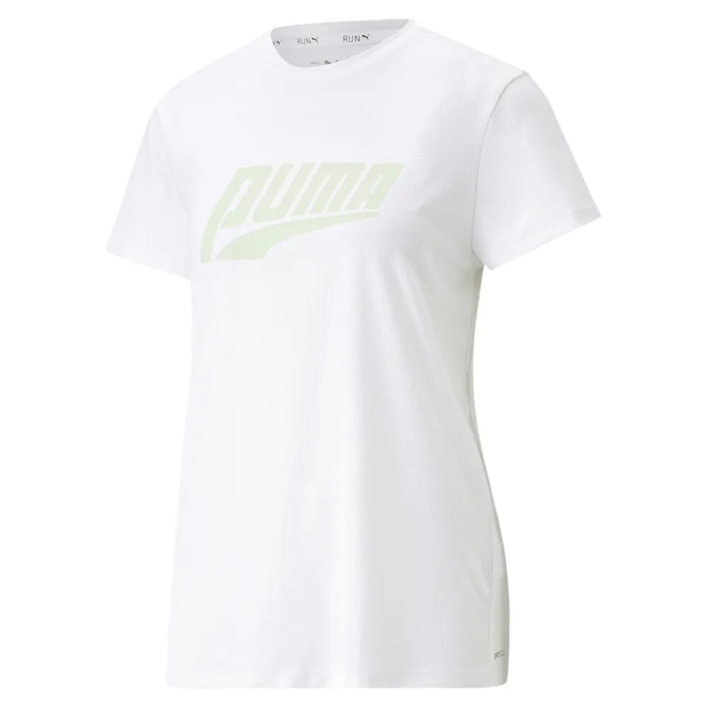 【PUMA】慢跑系列Logo短袖T恤 短袖上衣 女 白色-52326652 歷史價格詳細信息