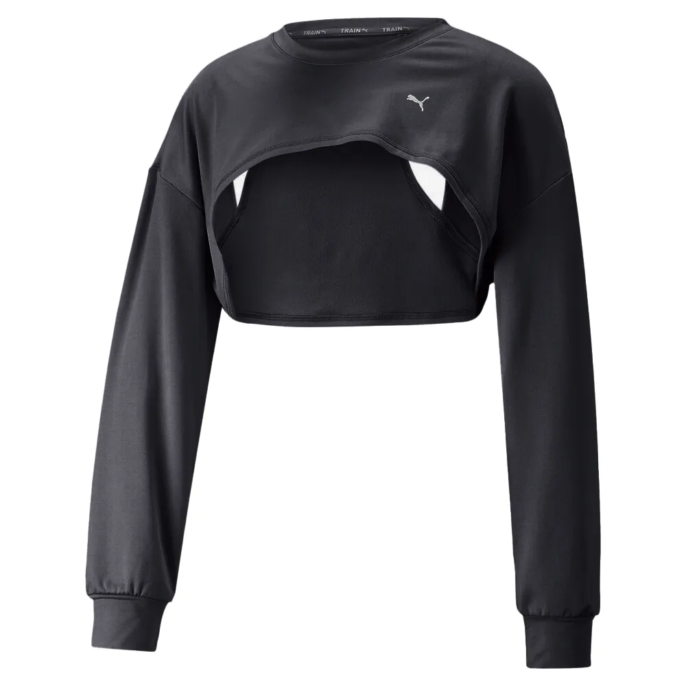 Puma Forever Luxe V Neck Powermesh Sports Bra Womens Yellow Casual 52313338 歷史價格詳細信息