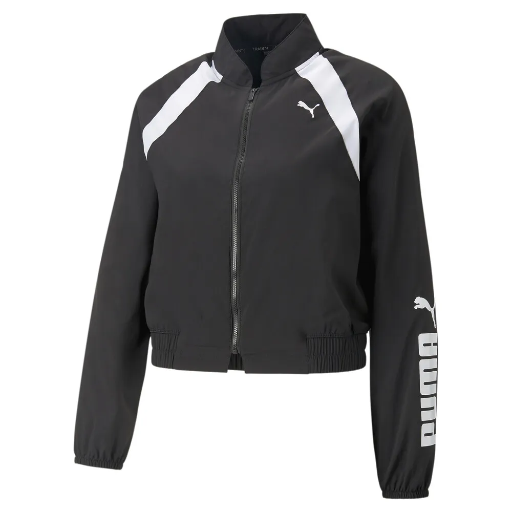 【PUMA】訓練系列Puma Fit風衣外套 風衣外套 女 黑色-52307301 歷史價格詳細信息