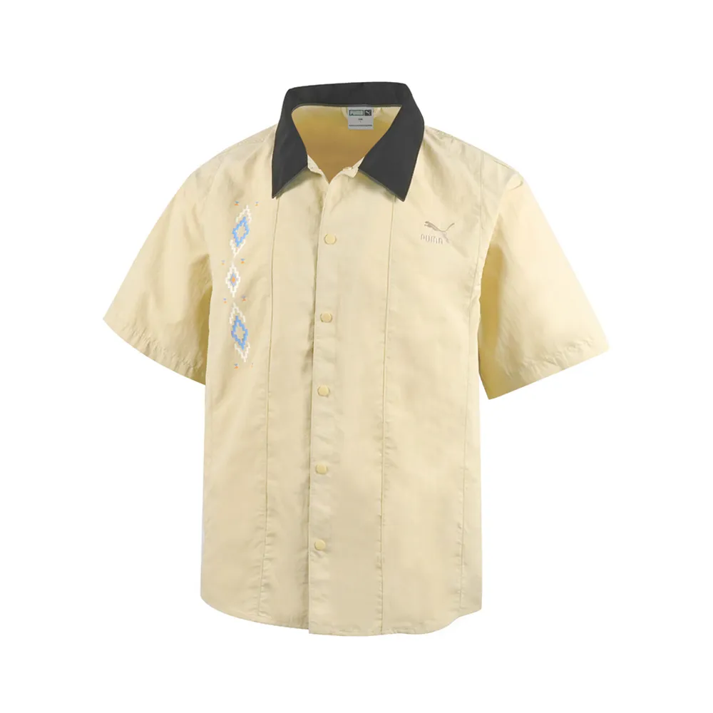 【PUMA】流行系列Prairie Resort短袖襯衫(N) 短袖襯衫 中 黑色-62686701 歷史價格詳細信息