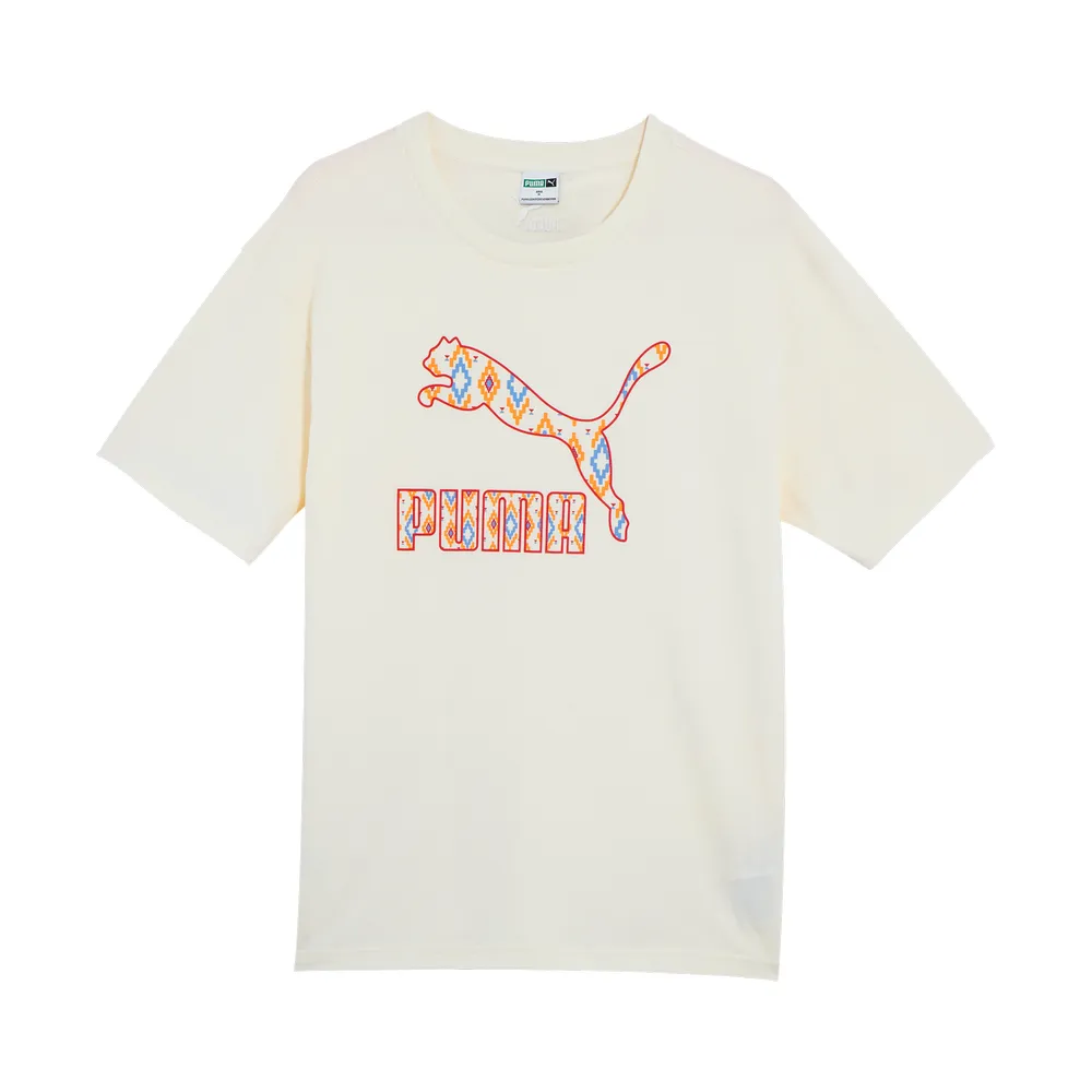 【PUMA】流行系列Prairie Resort圖樣短袖T恤(M) 短袖上衣 男 米白色-62686955 歷史價格詳細信息