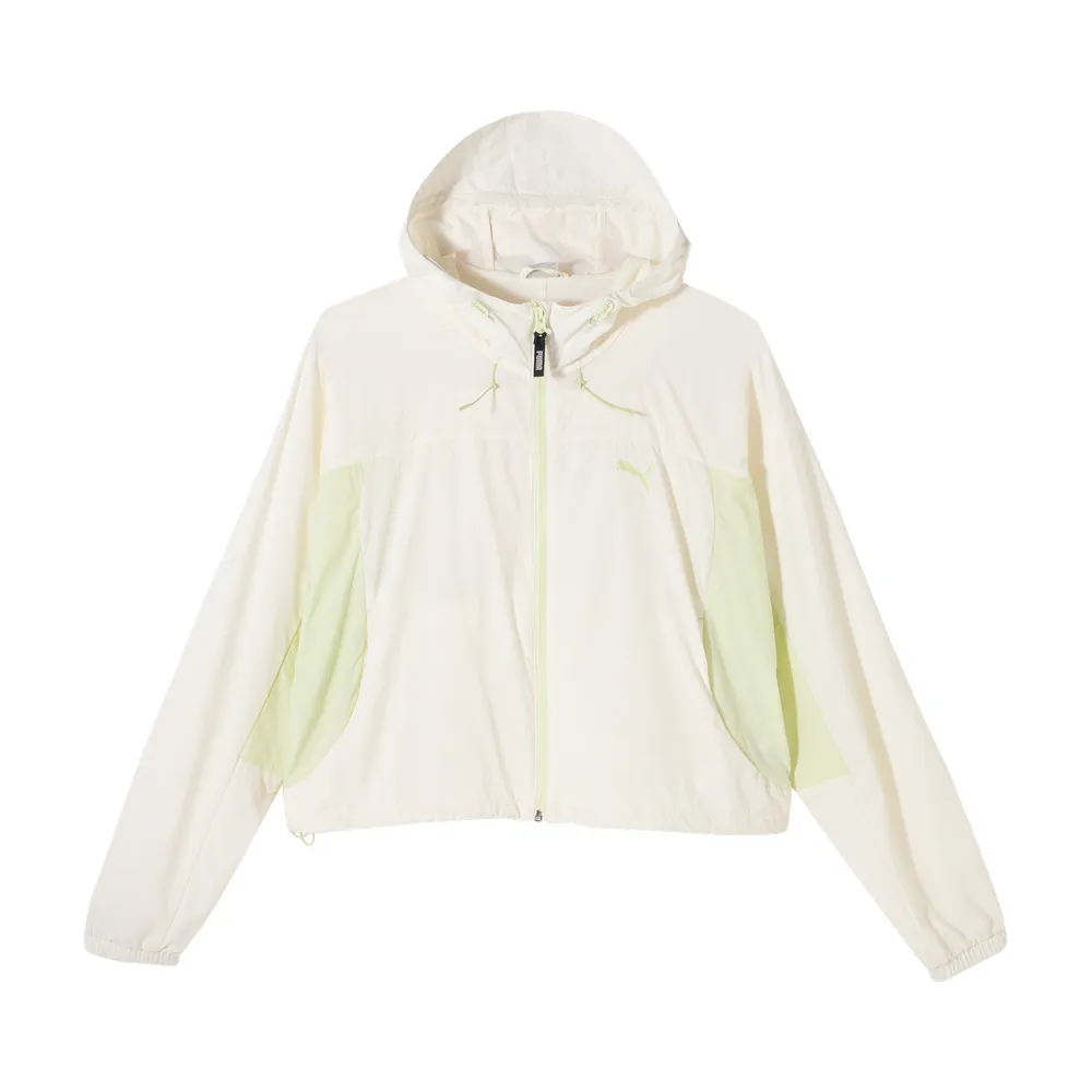 【PUMA】流行系列大都會UV連帽風衣外套(F) 風衣外套 女 米白色-62837665 歷史價格詳細信息