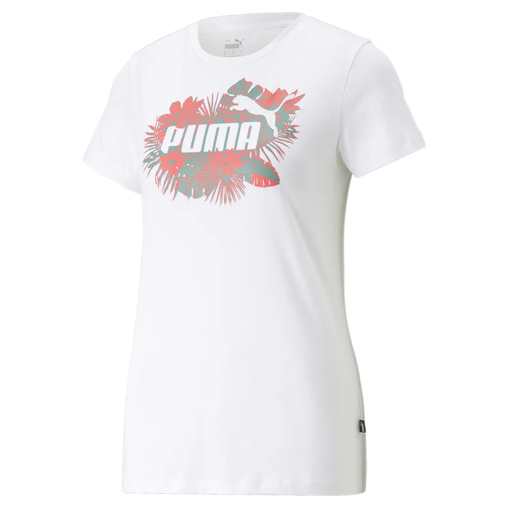【PUMA】基本系列Flower Power短袖T恤 短袖上衣 女 綠色-67369184 歷史價格詳細信息