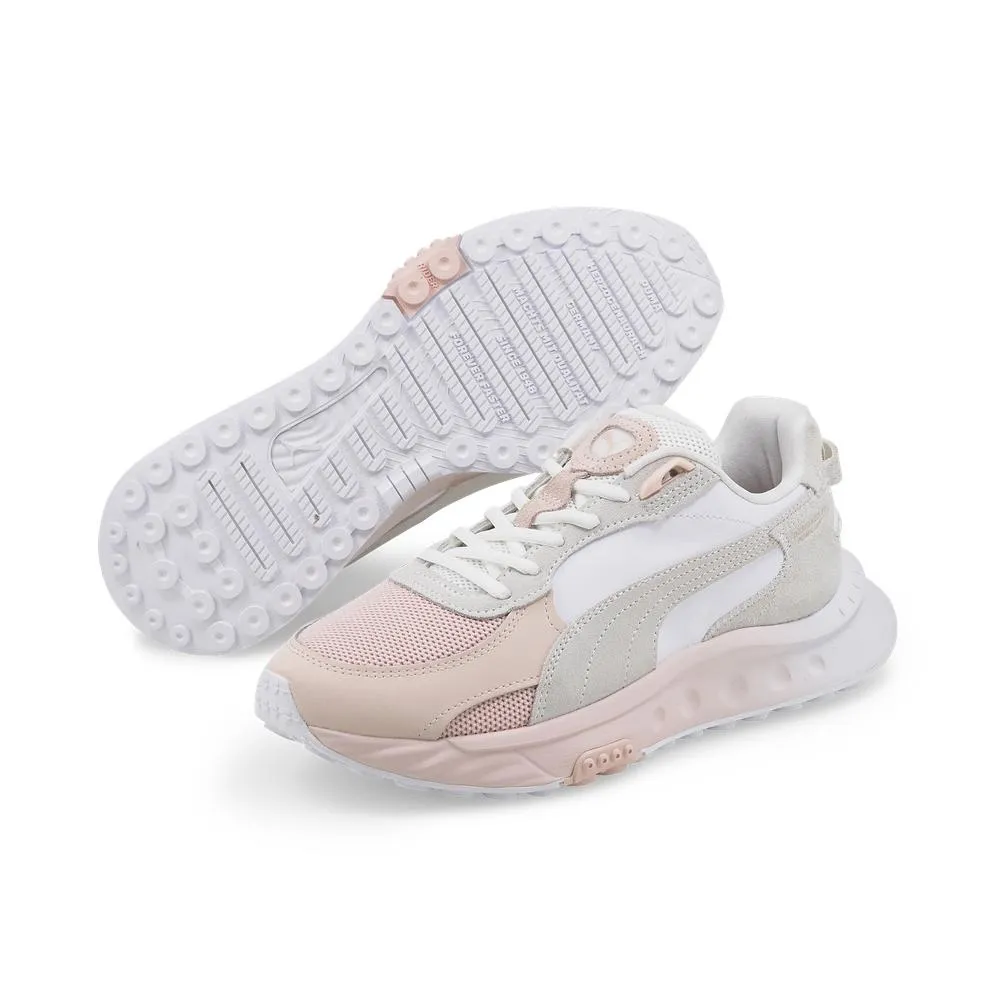 Puma 休閒鞋 Wild Rider Soft Wns 灰 白 粉紅 復古 增高 女鞋 【ACS】 38486601 歷史價格詳細信息