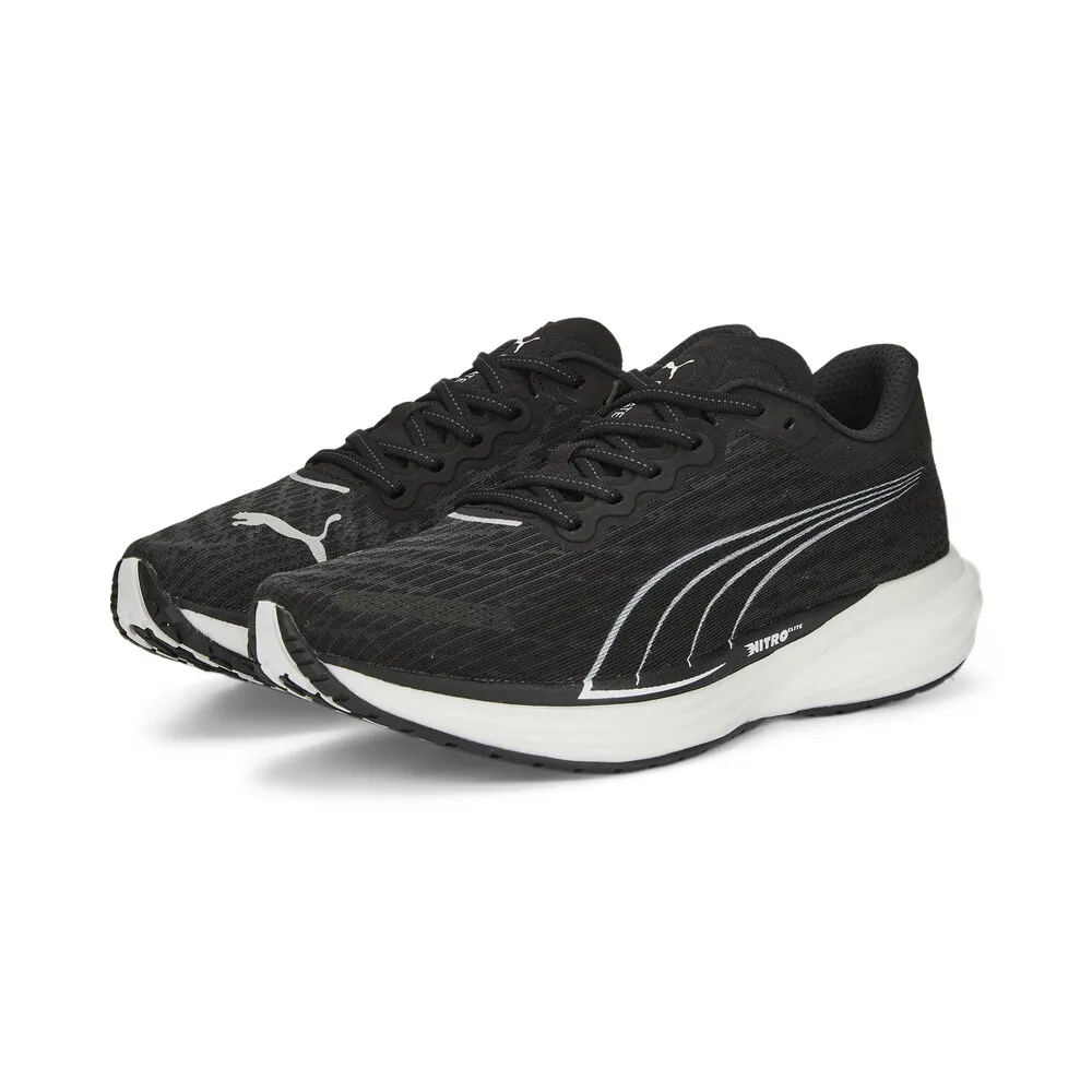 PUMA Deviate Nitro 2 慢跑鞋 運動鞋 氮氣挑戰 輕盈舒適 耐穿久站 男 37680701 黑 歷史價格詳細信息