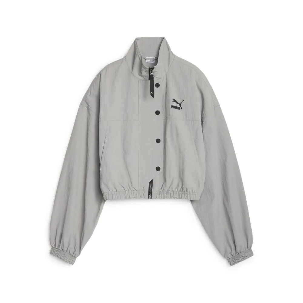Puma 外套 Dare To 女款 灰 Julia吳卓源 著用款 短版 風衣外套 寬鬆 【ACS】 62143614 歷史價格詳細信息