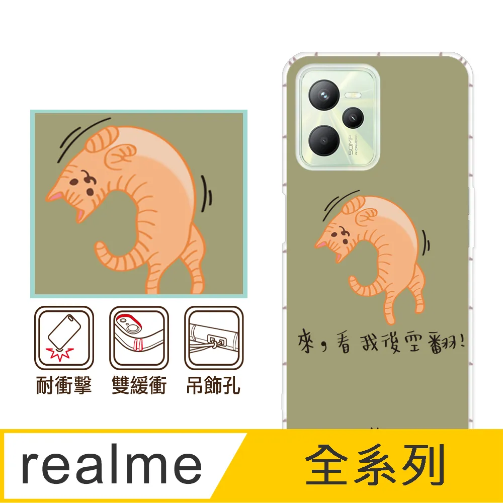 反骨創意 realme 全系列 彩繪防摔手機殼-老虎老鼠 歷史價格詳細信息