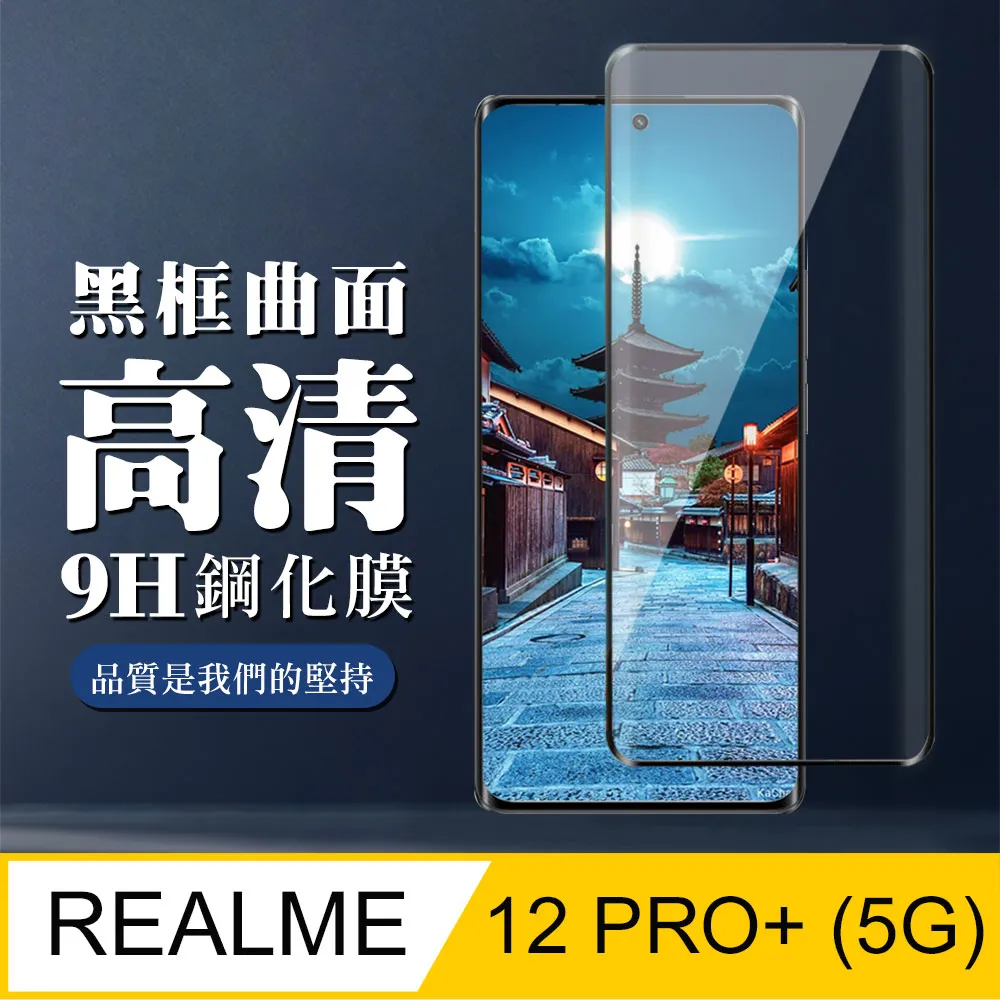 【REALME 12 PRO+ 5G】 9D高清曲面保護貼保護膜 黑框曲面全覆蓋鋼化玻璃膜 防刮防爆 歷史價格詳細信息