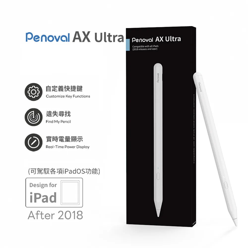 Penoval AX ULTRA 專業觸控筆 防誤觸 自訂快捷切換 尋找功能 歷史價格詳細信息