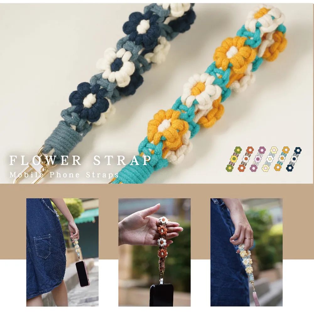 【完全計時】配件館｜俏麗花花手機短掛繩 附夾片 歷史價格詳細信息