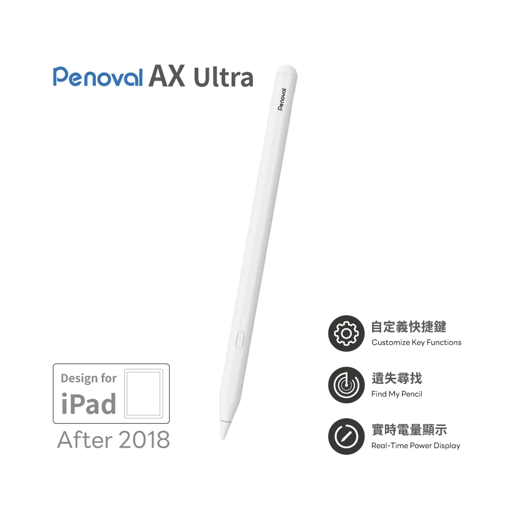 Penoval AX ULTRA 專業觸控筆 防誤觸 自訂快捷切換 尋找功能 歷史價格詳細信息