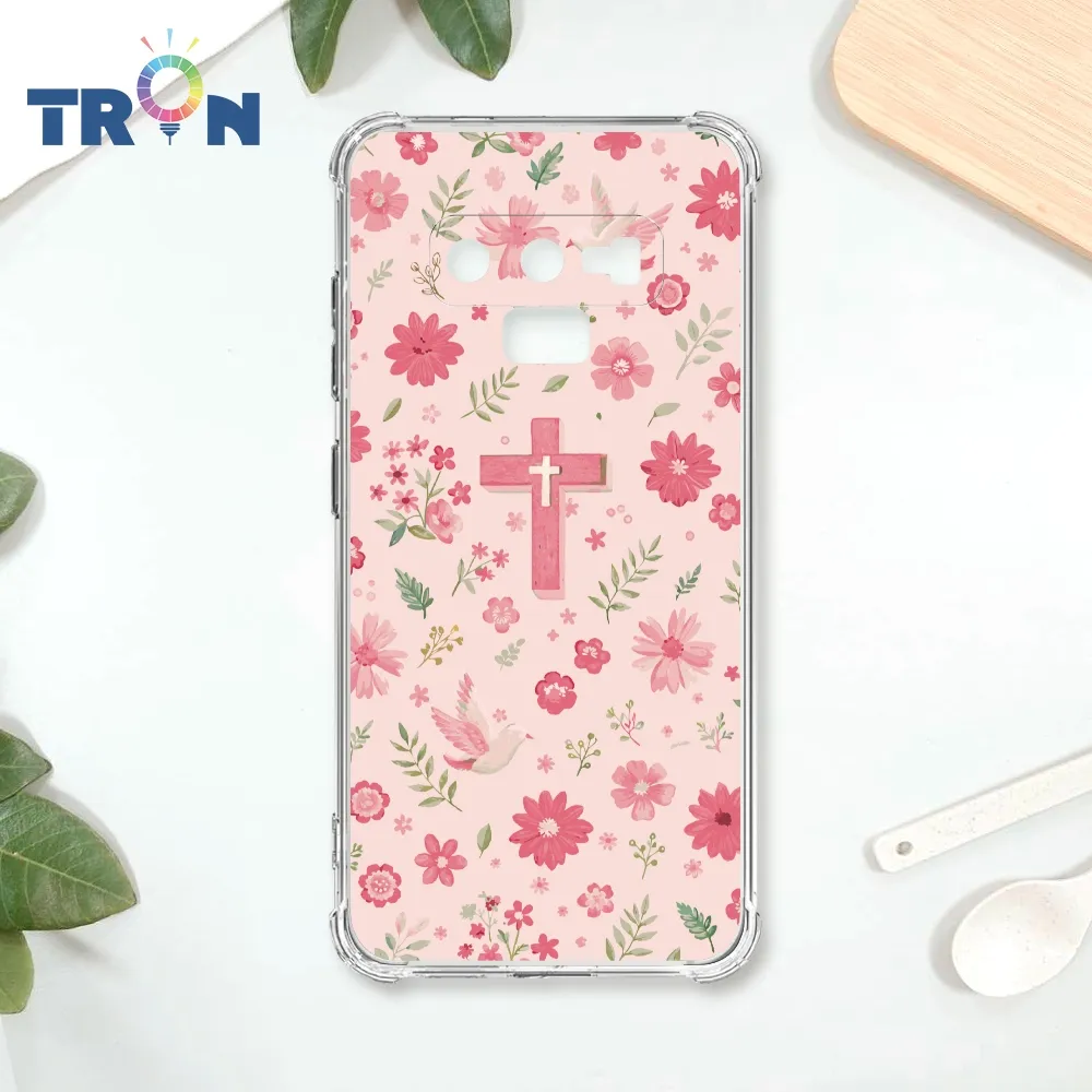 TRON 三星 NOTE 9 桃藍色花朵系列  載具 四角防摔殼 手機殼 歷史價格詳細信息