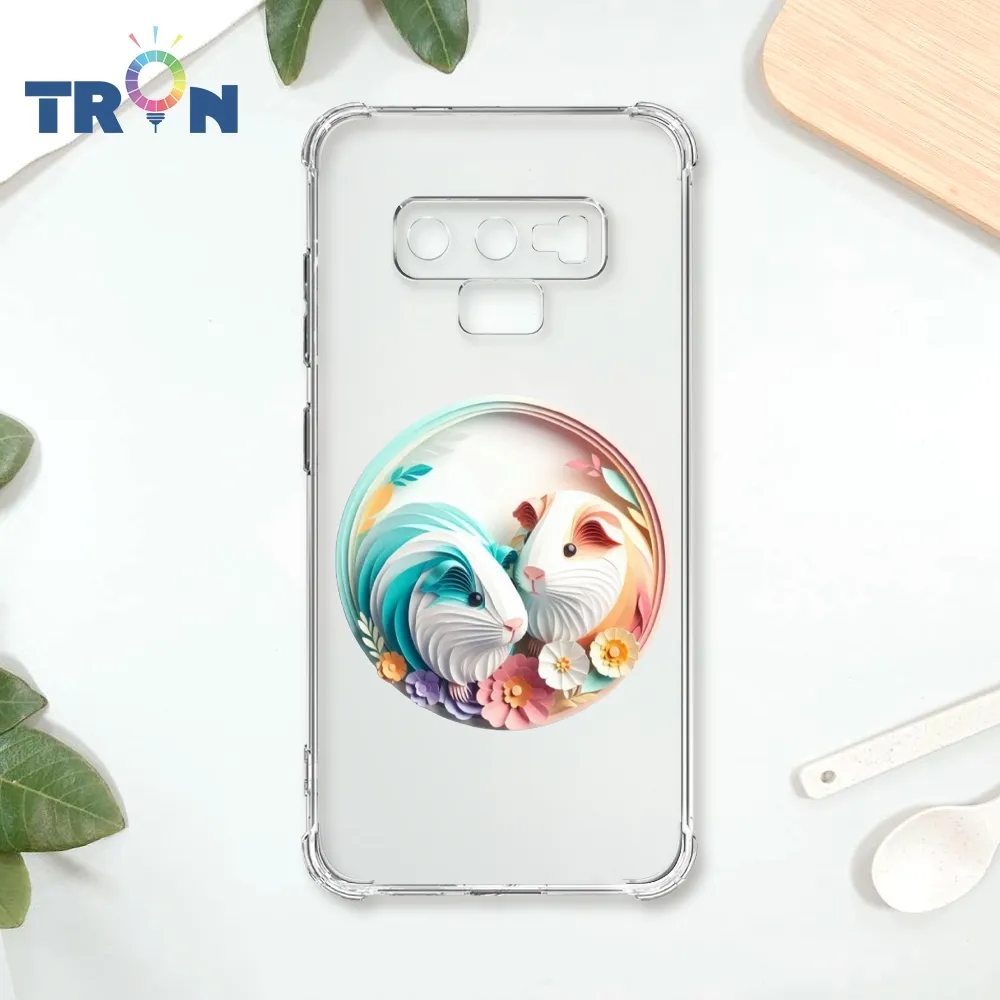 TRON 三星 NOTE 9 桃藍色花朵系列  載具 四角防摔殼 手機殼 歷史價格詳細信息