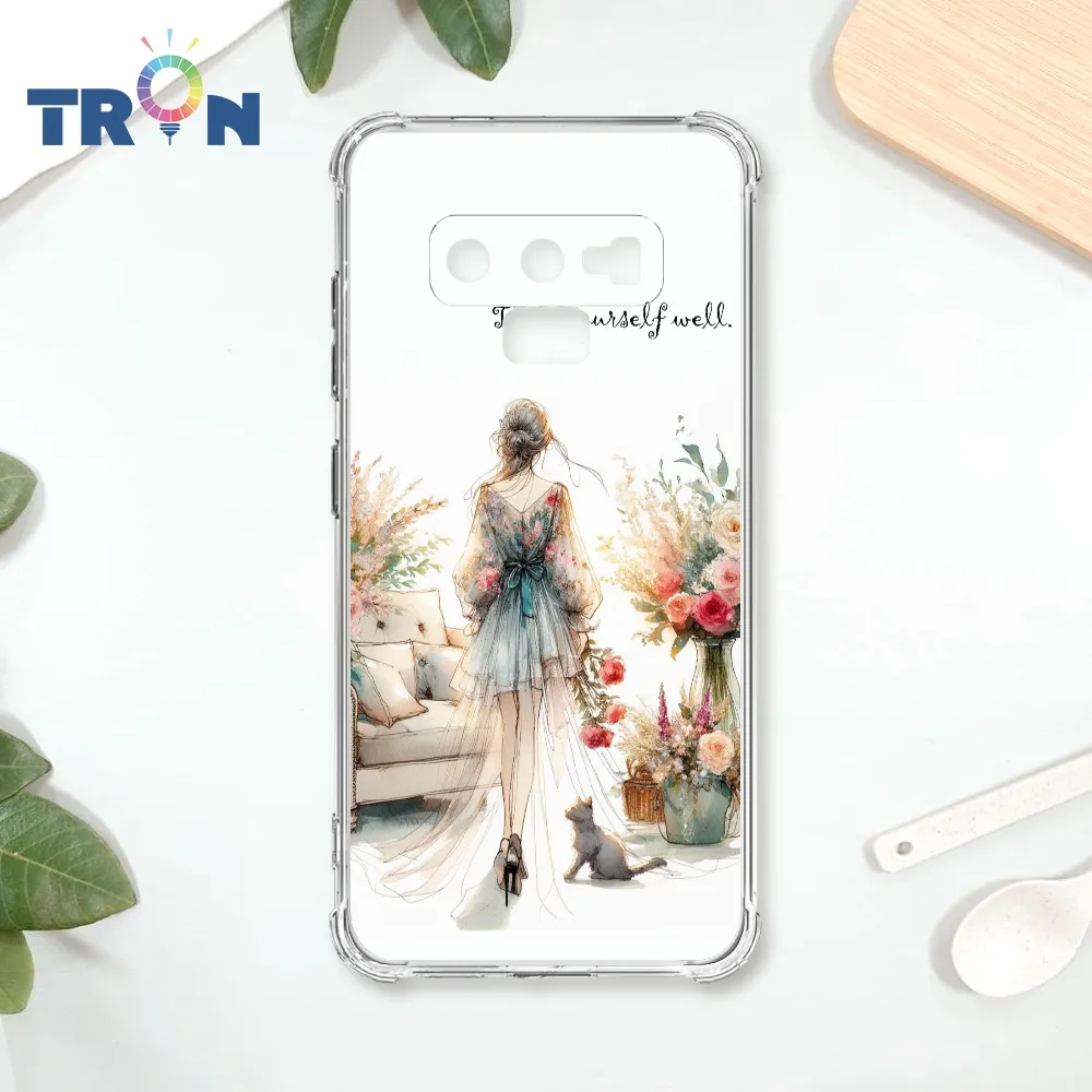 TRON 三星 NOTE 9 優雅北歐風幾何復古花磚 四角防摔殼 手機殼 歷史價格詳細信息