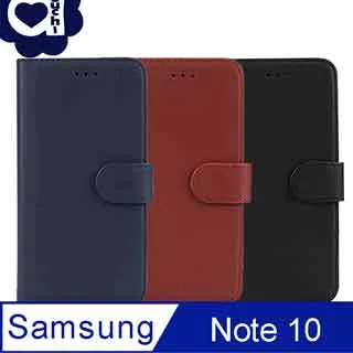 亞古奇 Samsung Galaxy Note 10+ 6.8吋 柔軟羊紋二合一可分離式兩用皮套 手機殼/保護套-藍綠黑 歷史價格詳細信息