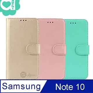 亞古奇 Samsung Galaxy Note 10+ 6.8吋 柔軟羊紋二合一可分離式兩用皮套 手機殼/保護套-藍綠黑 歷史價格詳細信息