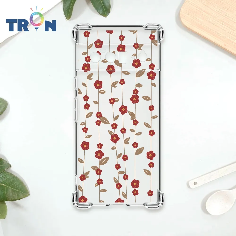 TRON GOOGLE Pixel 6 PRO 條紋透明小花C款 四角防摔殼 手機殼 歷史價格詳細信息