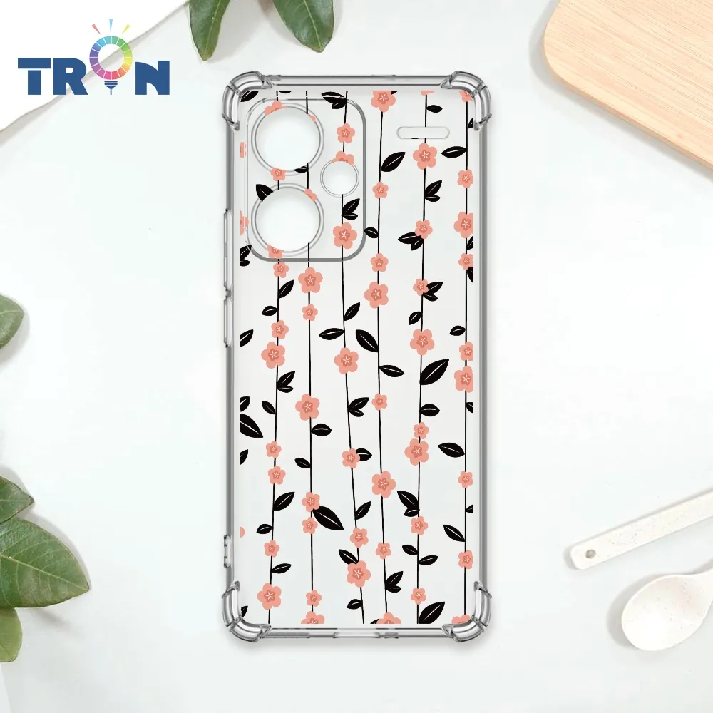 TRON 小米 紅米 NOTE 13 PRO  (5G) 條紋透明小花C款 四角防摔殼 手機殼 歷史價格詳細信息