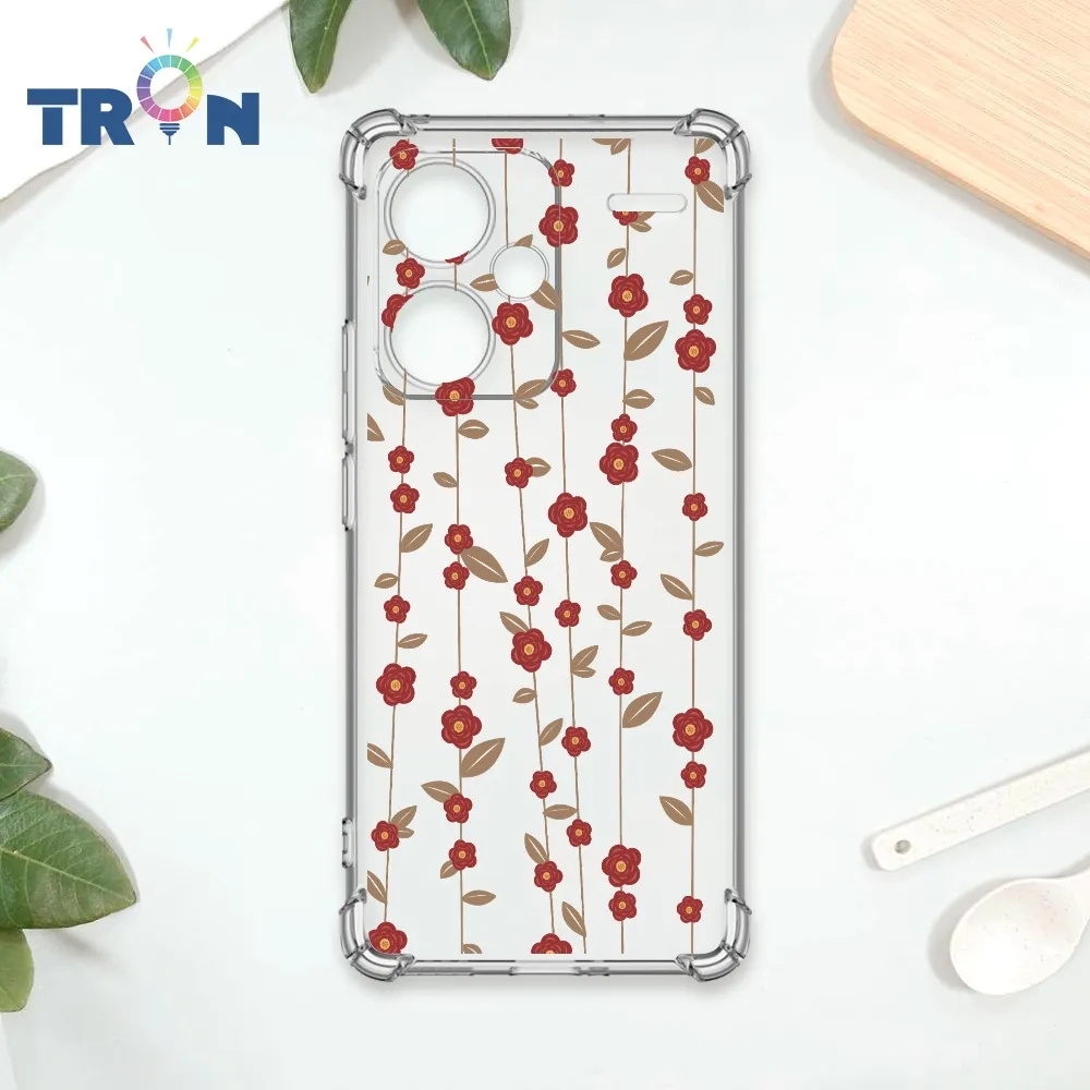 TRON 小米 紅米 NOTE 13 PRO  (5G) 條紋透明小花C款 四角防摔殼 手機殼 歷史價格詳細信息