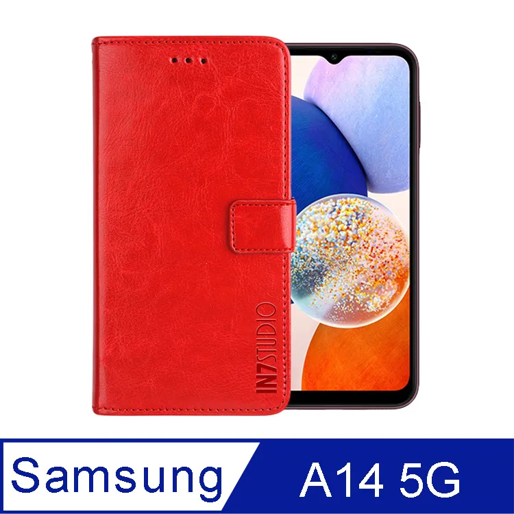 IN7 瘋馬紋 Samsung A13 5G (6.5吋) 錢包式 磁扣側掀PU皮套-紅色 歷史價格詳細信息