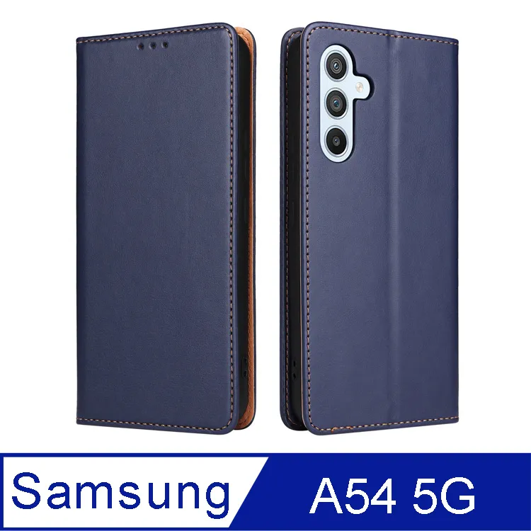 Fierre Shann 真皮紋 Samsung A54 5G (6.4吋) 錢包支架款 磁吸側掀 手工PU皮套保護殼 歷史價格詳細信息
