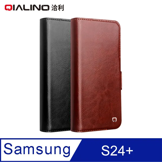 QIALINO SAMSUNG 三星 Galaxy S24 真皮經典皮套 牛皮 可站立 可插卡 保護套 手機套 側翻皮套 歷史價格詳細信息