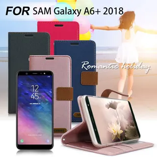 SAMSUNG Galaxy A6+/6.0吋 書本翻頁式側掀保護套/側開插卡手機套/斜立支架保護殼/磁扣 歷史價格詳細信息