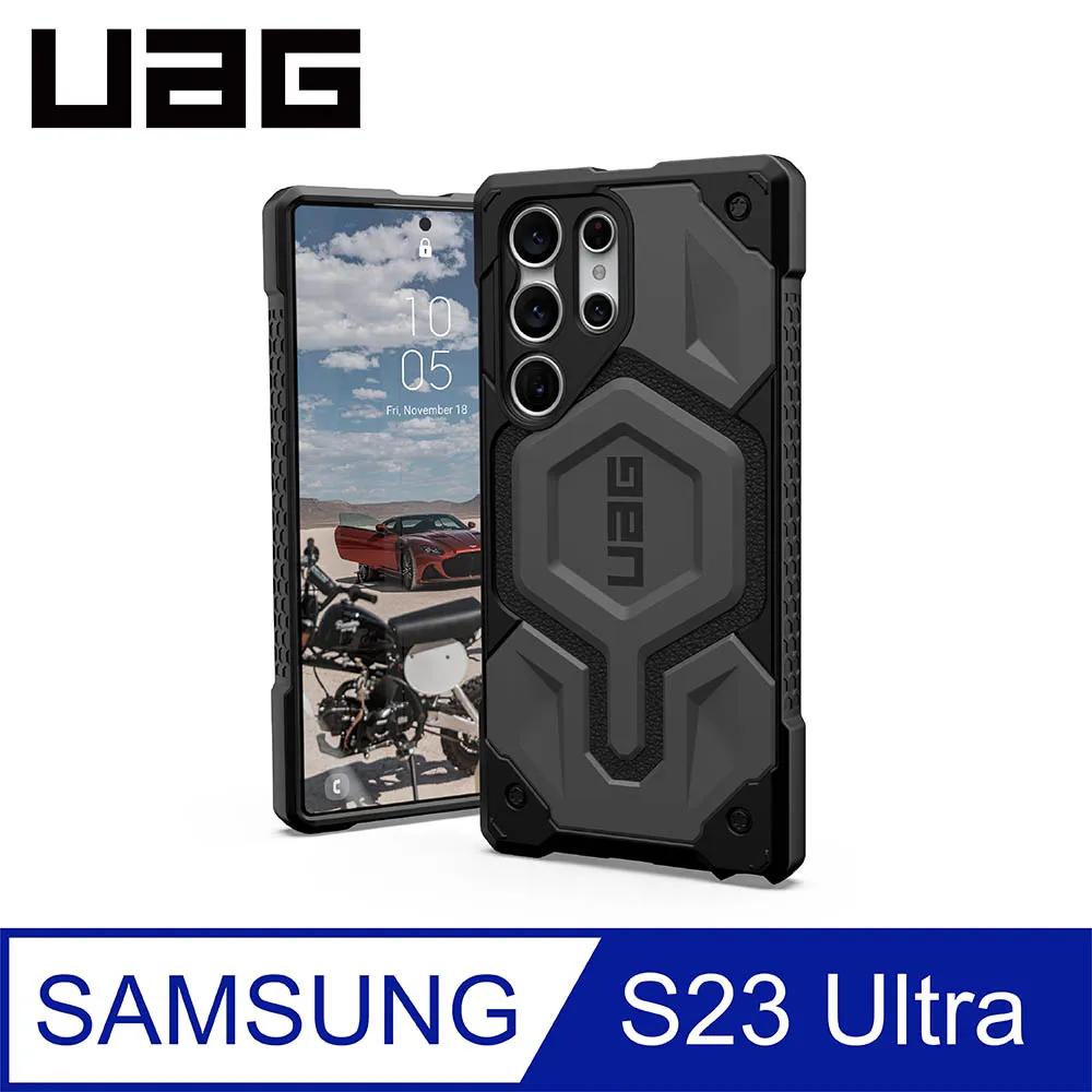 UAG Galaxy S23 Ultra 磁吸式耐衝擊保護殼-軍用黑 歷史價格詳細信息