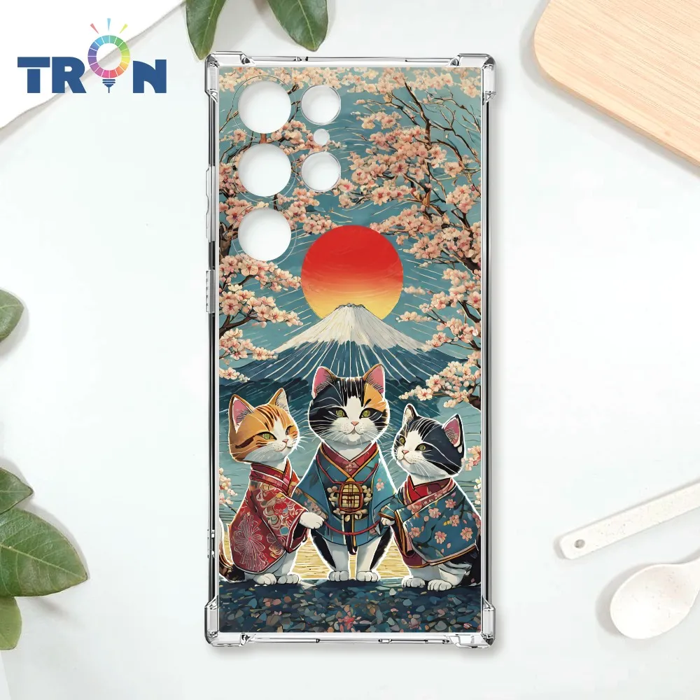 TRON 三星 S23 Ultra 日系富士山櫻花貓咪系列  載具 四角防摔殼 手機殼 歷史價格詳細信息