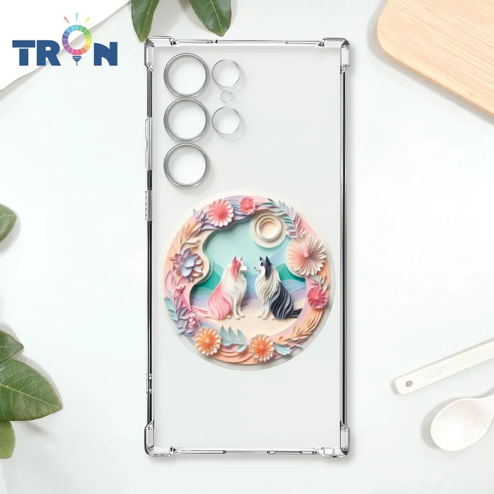 TRON 三星 S23 Ultra 可愛紙雕哈士奇 四角防摔殼 手機殼 歷史價格詳細信息