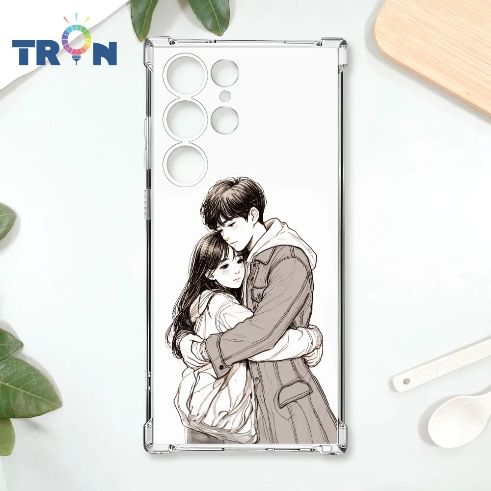 TRON 三星 S23 Ultra 情侶深情擁抱彩色背景系列 四角防摔殼 手機殼 歷史價格詳細信息