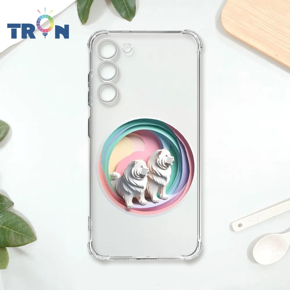 TRON 三星 S23 PLUS 可愛紙雕薩摩耶  載具 四角防摔殼 手機殼 歷史價格詳細信息