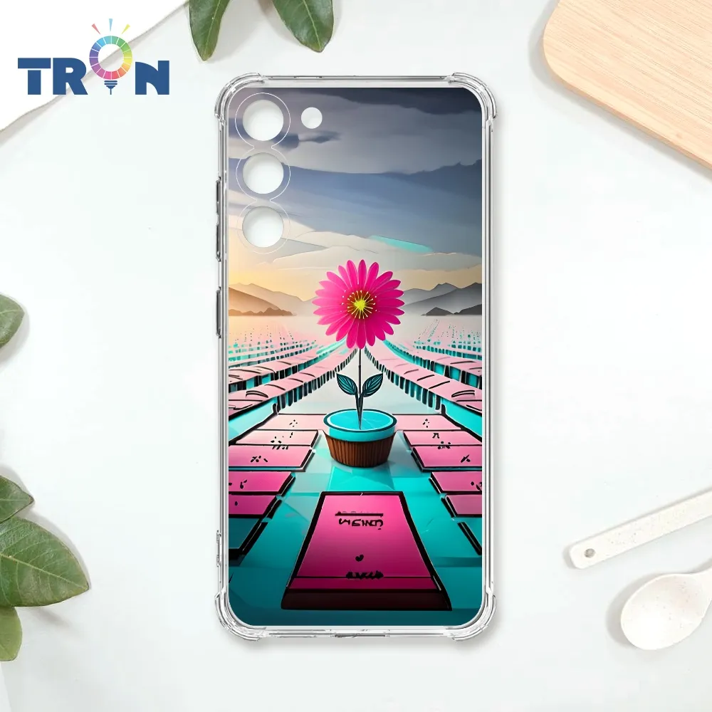 TRON 三星 S23  藍色漸層印度Henna幸運祝福圖騰 四角防摔殼 手機殼 歷史價格詳細信息