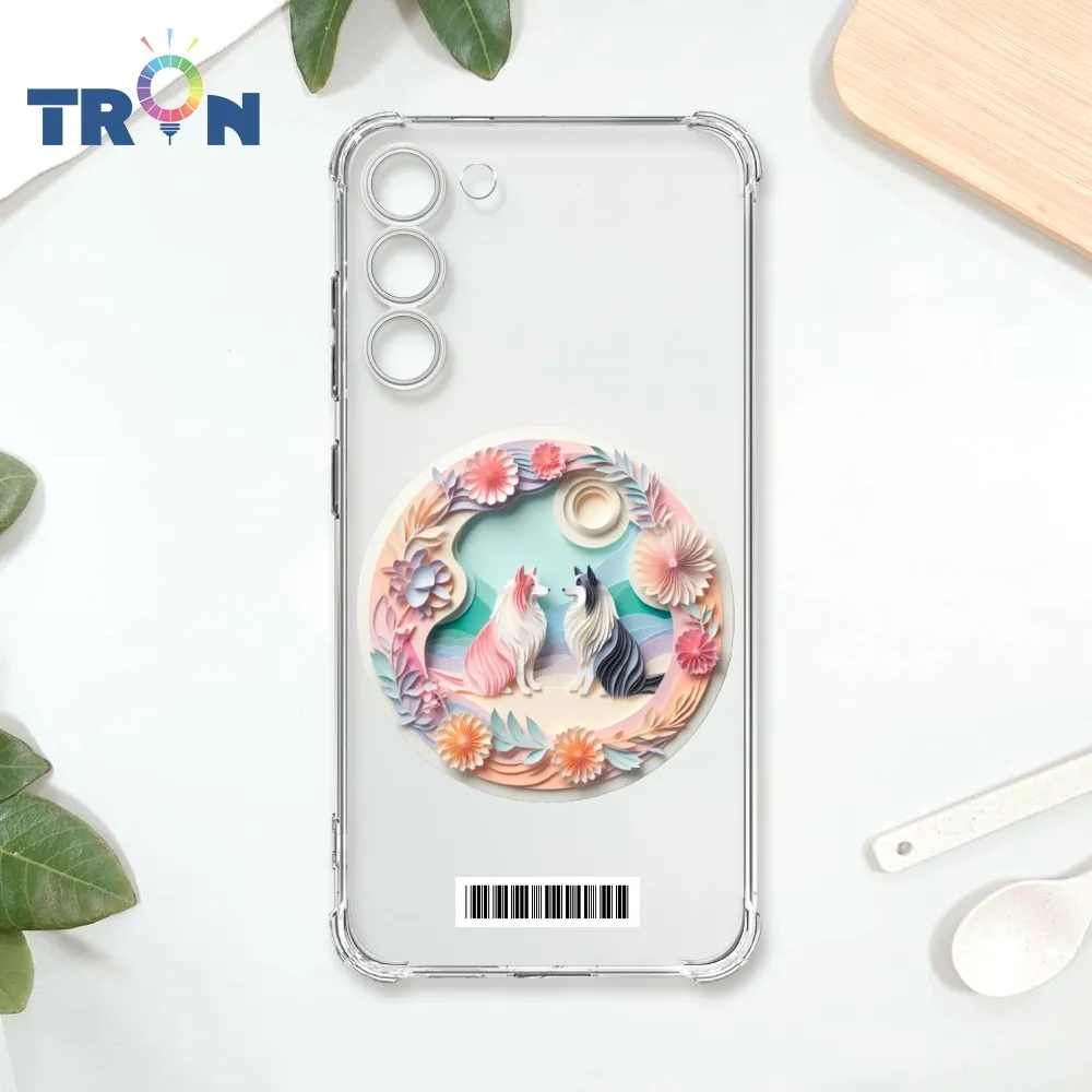TRON 三星 S23 PLUS 可愛紙雕薩摩耶  載具 四角防摔殼 手機殼 歷史價格詳細信息