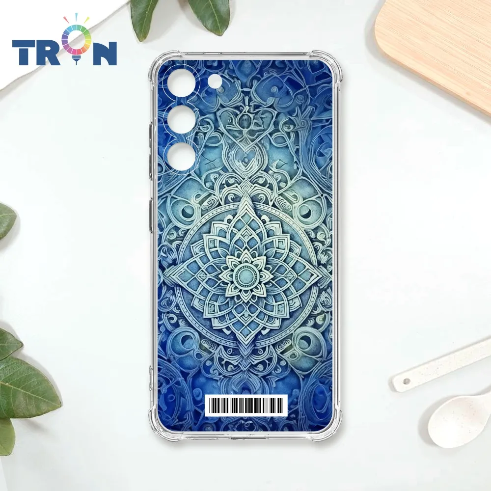 TRON 三星 S23  藍色漸層印度Henna幸運祝福圖騰 四角防摔殼 手機殼 歷史價格詳細信息