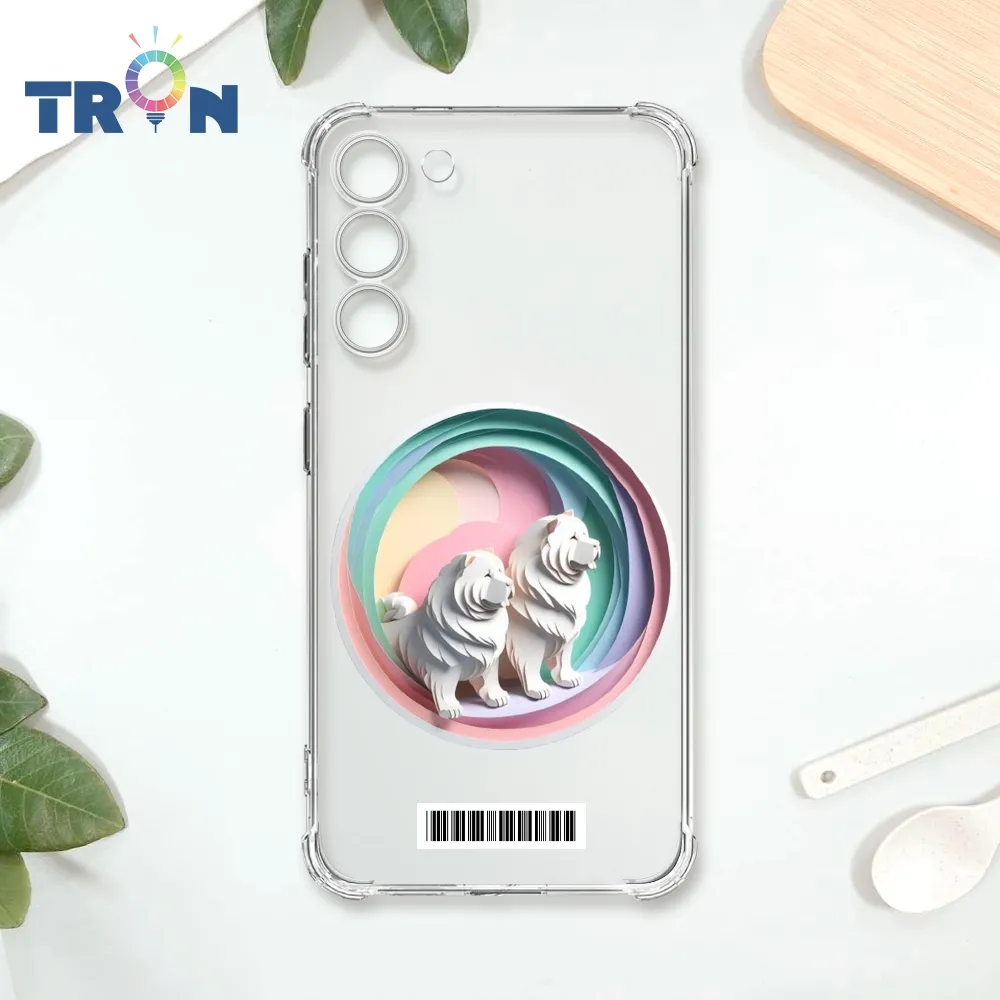 TRON 三星 S23 PLUS 可愛紙雕薩摩耶  載具 四角防摔殼 手機殼 歷史價格詳細信息