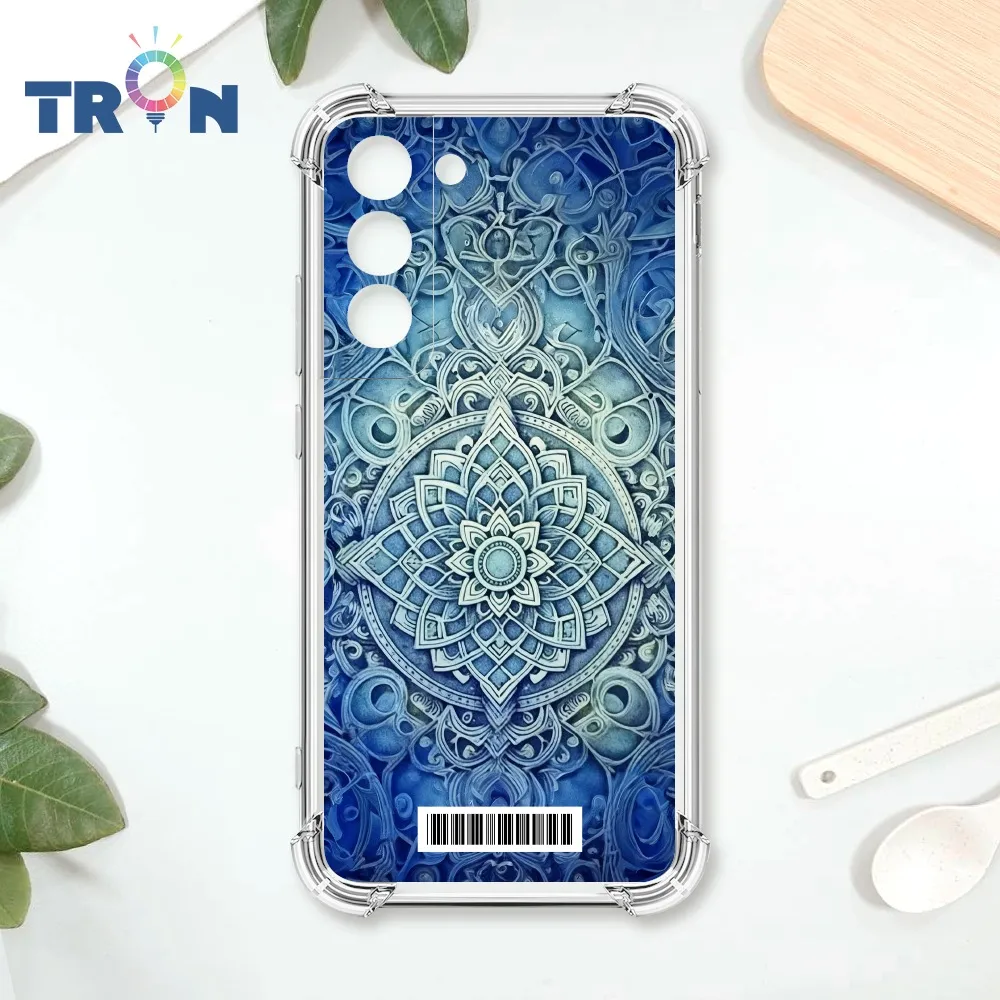 TRON 三星 S22 藍色漸層印度Henna幸運祝福圖騰 四角防摔殼 手機殼 歷史價格詳細信息