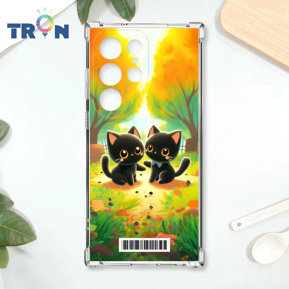 TRON 三星 S22 Ultra 櫻花公園黑色貓咪 四角防摔殼 手機殼 歷史價格詳細信息
