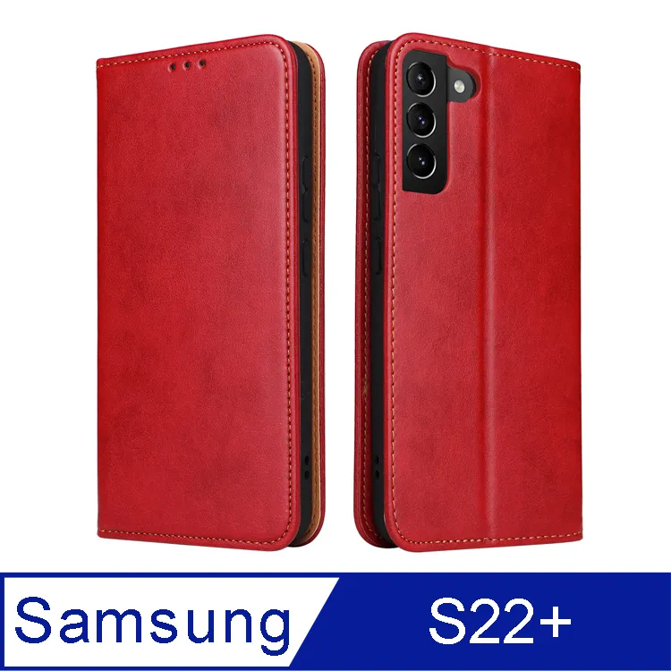 Fierre Shann 真皮紋 Samsung S22 Ultra (6.8吋) 磁吸側掀 手工PU皮套保護殼-棕色 歷史價格詳細信息