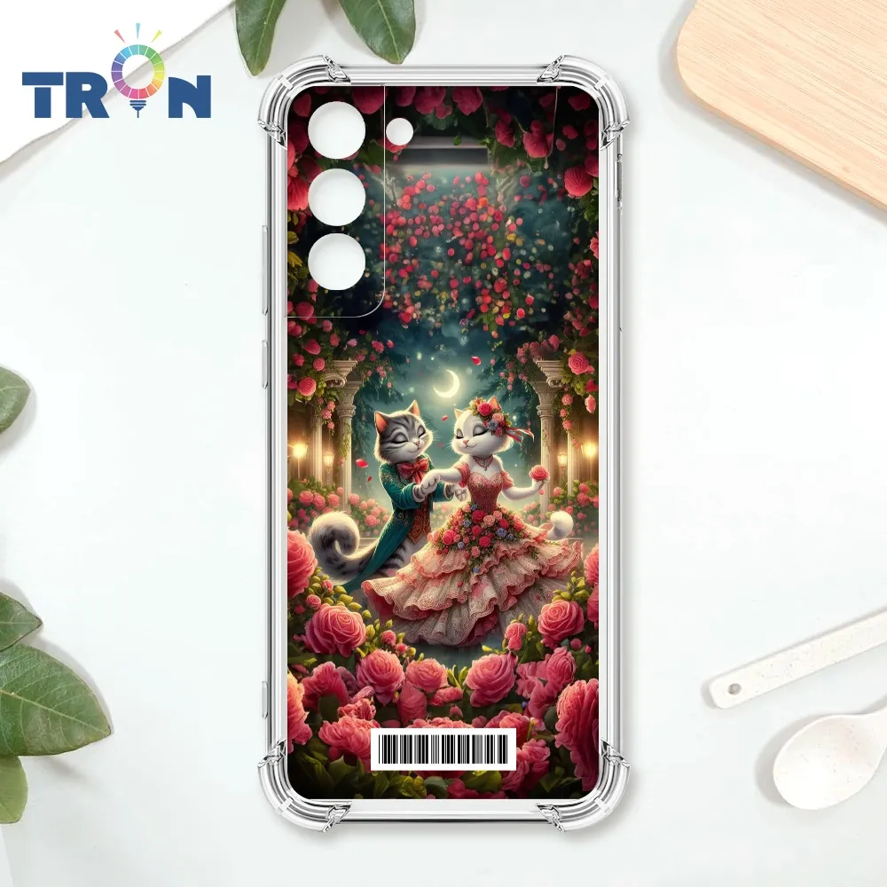 TRON 三星 S22 月光下玫瑰庭園跳舞的貓咪 四角防摔殼 手機殼 歷史價格詳細信息