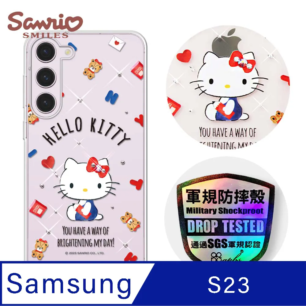 三麗鷗 Samsung Galaxy S23 輕薄軍規防摔水晶彩鑽手機殼-小熊凱蒂 價格比較,價格查詢,歷史價格詳細信息
