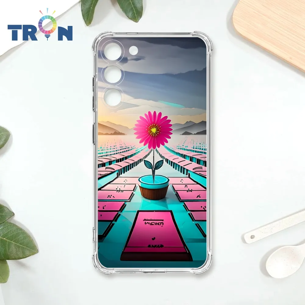 TRON 三星 S23  藍色漸層印度Henna幸運祝福圖騰 四角防摔殼 手機殼 歷史價格詳細信息