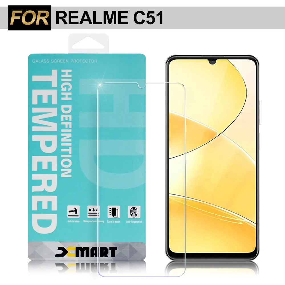 Xmart for Realme C51 4G 超透滿版 2.5D 鋼化玻璃貼-黑 歷史價格詳細信息