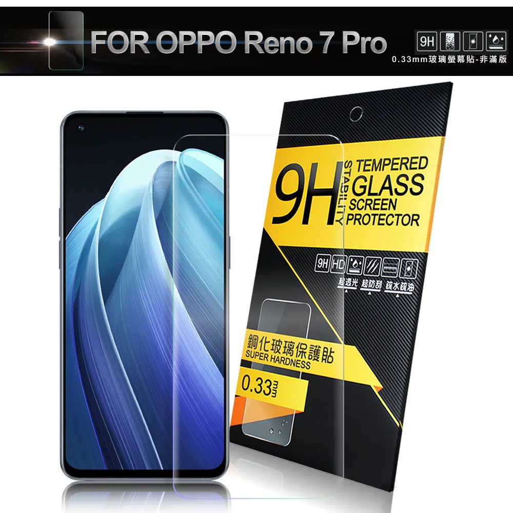 OPPO Reno8 Pro 非滿版 透明 高清 9H 玻璃 鋼化膜 手機 保護貼 OPPOReno8Pro保護貼 歷史價格詳細信息