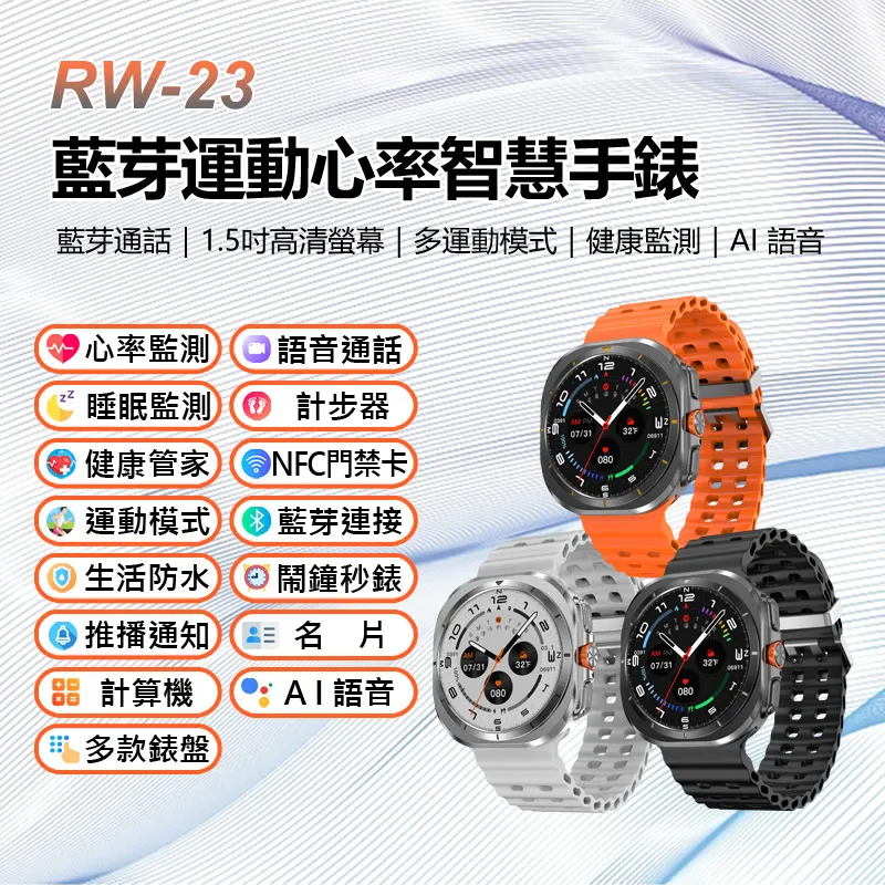 台灣繁體版 RW-23 運動心率智慧手錶 歷史價格詳細信息