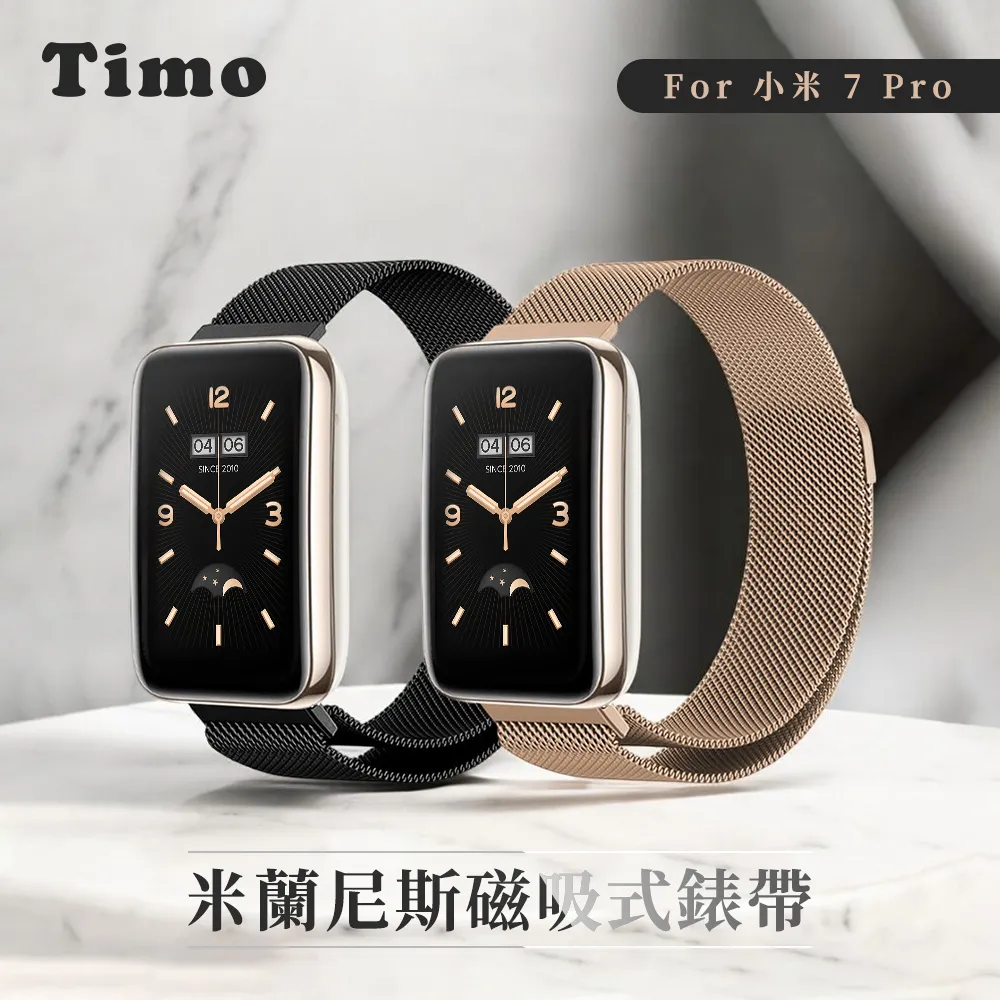 【Timo】小米手環7 米蘭尼斯磁吸式替換手環錶帶-珠光藍 歷史價格詳細信息